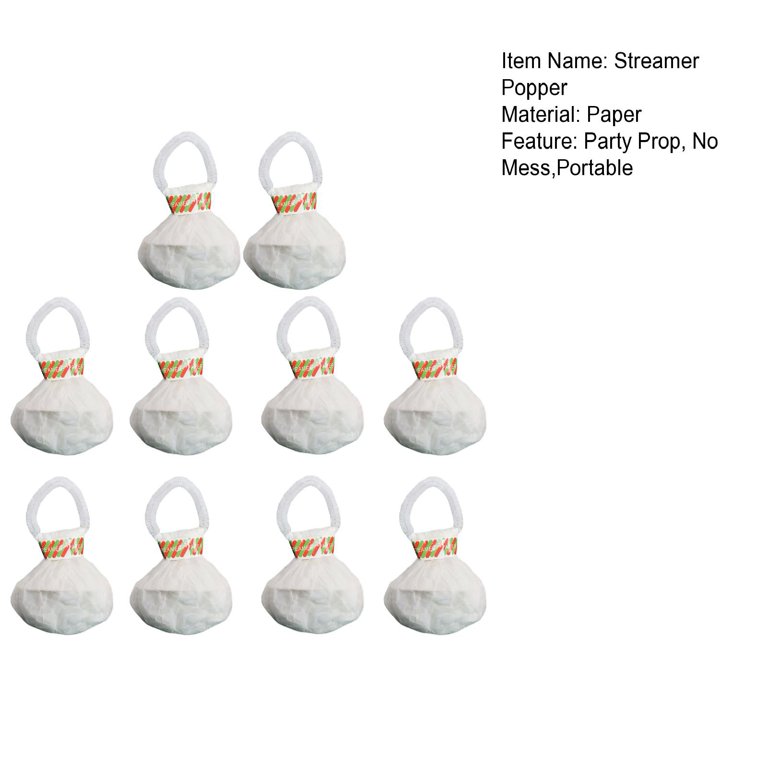 10Pcs Hand Throw Streamer Popper,Celebration Confetti Paper Ribbon