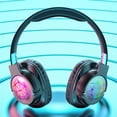thumbnail image 3 of Auriculares inalámbricos XM Culture con reducción de ruido, sonido estéreo, geniales para hombre, con luz de flash, auriculares estéreo inalámbricos supraaurales, regalo para gamers, 3 of 8
