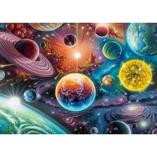 Hilo bordado punto de cruz completo 11CT algodón DIY Cosmic Planet Kits contados Hugtrwg Para estrenar