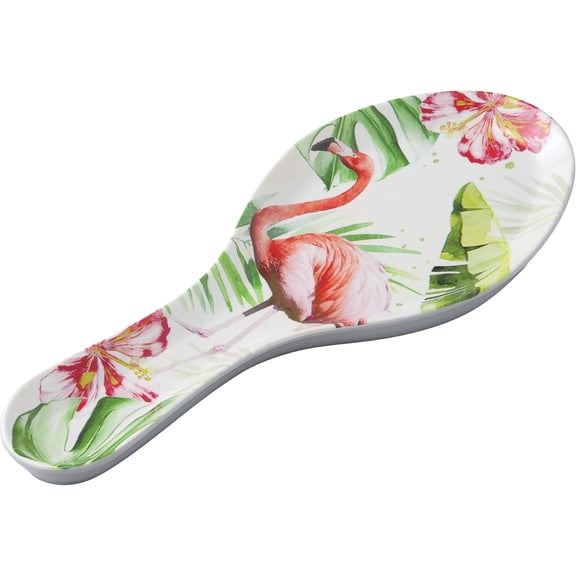 UPware Melamine Spoon Rest Flamingo Multicolor 9.625 Inch