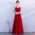 thumbnail image 1 of Vestido de noche elegante con tirantes para estudiantes, graduación, rosa, banquete, dama de honor, 1 of 6