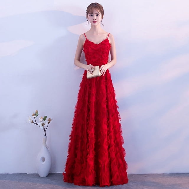 Vestido de noche elegante con tirantes para estudiantes, graduación, rosa, banquete, dama de honor
