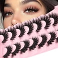 thumbnail image 1 of Pestañas postizas Losha Fluffy Cat Eye 3D de visón sintético, 7 pares, 1 of 7