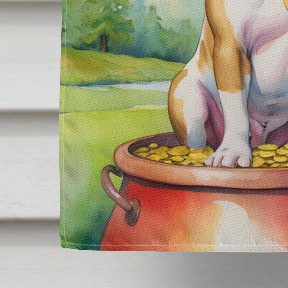 American Bulldog St Patrick's Day House Flag 28 in x 40 in