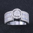 thumbnail image 5 of Mightlink Women Ring Luxury Round Cut Shiny Geometric Sparkling Decoration Gift Cubic Zirconia Inlaid Wedding Engagement Ring Jewelry for Girlfriend, 5 of 6