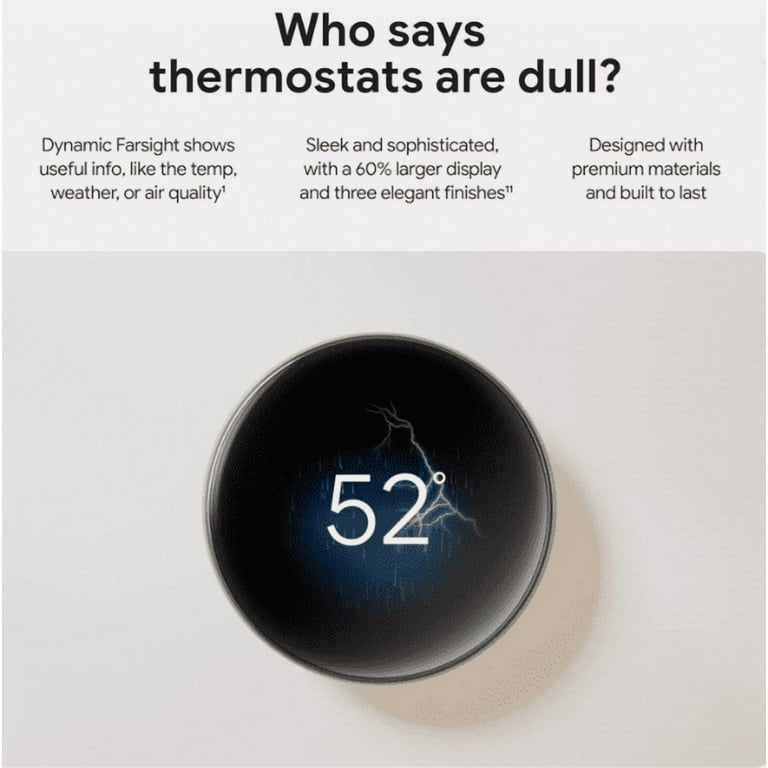 Nest Learning Thermostat サーモスタット polished-obsidian-google-