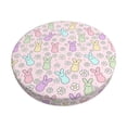 thumbnail image 2 of Lsque Colorful Bunny Round Bar chair cushion covers Velvet Fabric Premium Comfort Protects from Scratches and Stains for 14-17 Inch Chair- 12 inch, 2 of 7