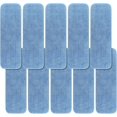 thumbnail image 1 of Replacement Microfiber Mop Pads - 10 Pack, Blue, 18" x 5.6", Wet & Dry, Compatible with Rubbermaid Commercial 18 Inch Mop Head, Floor Cleaning Refills, 1 of 5