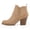 Light Brown, variant on Women's Black Ankle Boots V-Cut Chunky Block Heel Elastic Gore Fashion Booties for Office Work,9M