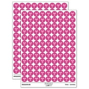 Menorah Hanukkah 200+ Round Stickers - Hot Pink - Gloss Finish - 0.50" Size