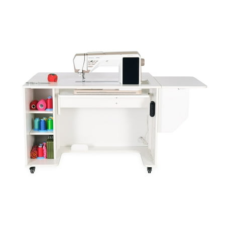 Kangaroo Melbourne Electric Sewing Cabinet – Programmable Lift, Ash White Finish