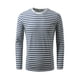 thumbnail image 1 of CamisePaHombres Cuello Redondo Mangas Largas Estampado de Rayas Gris Marino 56, 1 of 7