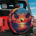 thumbnail image 2 of Lotusprinthandmade Palm Trees with Colorful Sunset Spare Tire Cover With Backup Camera Hole 6 Sizes (27 in.), 2 of 7