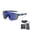 Dark Blue, variant on UV400 Photochromic Polarized Safety Glasses, Impact Resistant PC Lens Transition Sunglasses for Men and Women