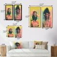 thumbnail image 4 of Designart "Iconic Polaroid Pop Art Vintage Woman Portrait IV" Woman Pop Art Framed Wall Art Set Of 2 - Glam Pink Frame Gallery Set For Office Decor, 4 of 6