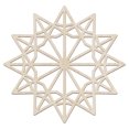 thumbnail image 1 of Mandala Wooden Wall Art, Sun Look Geometric Curves Mesh Line, Birch Wood Plywood Rustic Wall Art Accent for Hallway Bedroom Living Room Cafes and Offices, 11.4" X 11.4" X 0.1", by Ambesonne, 1 of 5