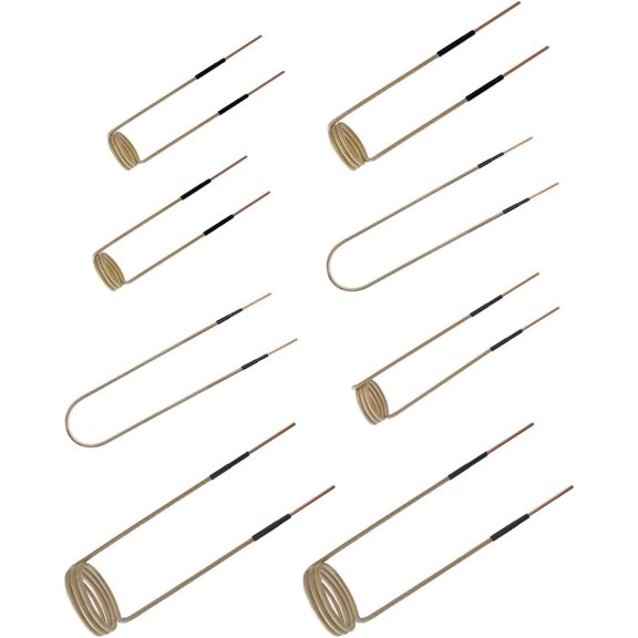 Solary 8-Piece Induction Heater Coil Kit, Replacement Accessories for Rusty Bolt Removal, 2.0cm, 2.5cm, 4.5cm, 60cm Flexible Coils for Automotive Repair.