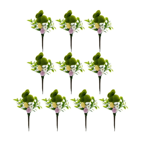 10 Pcs 10" Sartificial Easter bunny Flower Inserts, Easter Floral Decor, Easter Arrangement Centerpiece, Easter Decorations for Home Vase Centerpiece Party Spring Decoration