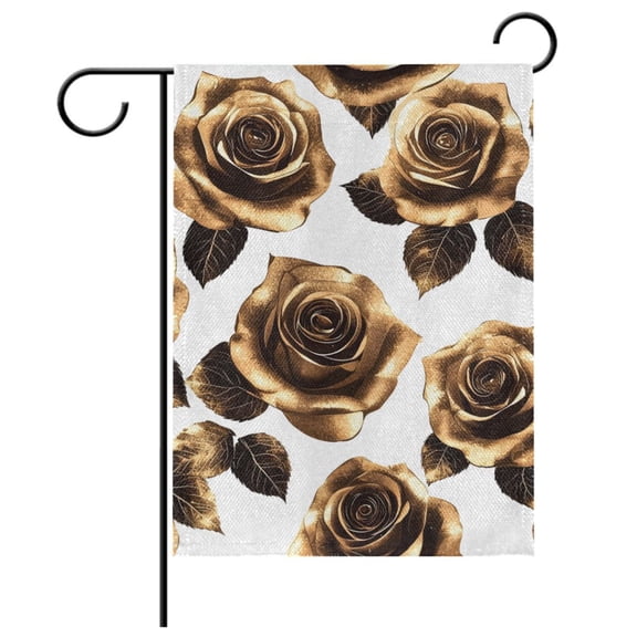 Ryvnso Retro Rose Flower-1 Pattern Garden Flag 12x18 Inch Double Sided Seasonal Yard Decoration