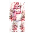 thumbnail image 2 of Rovga 90X200Cm Christmas Pink Snowman Door Frame Christmas Background Door Frame Christmas Party Curtain Background Cloth Porch Decoration For Party Decoration, 2 of 5