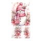 thumbnail image 1 of 90 x 200 cm Marco de puerta navideño con muñeco de nieve rosa Fondo navideño Marco de puerta Fondo de cortina para fiesta navideña Tela para decoración de porches para fiestas, 1 of 5