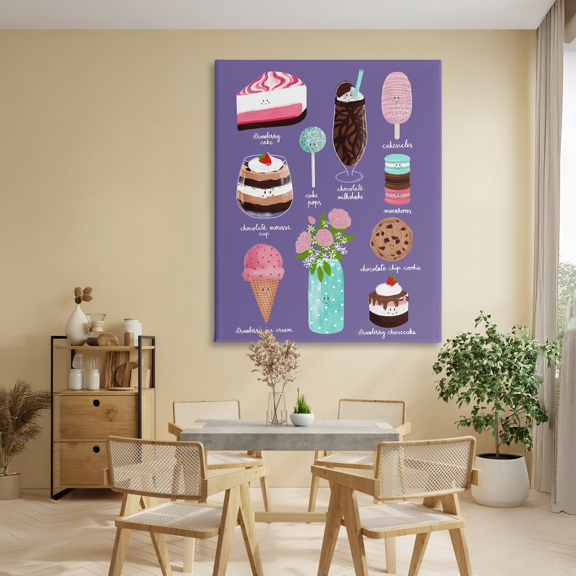 Stupell Industries Decadent Desserts & Flowers Canvas Wall Art, design by Metka Hiti