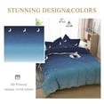 thumbnail image 4 of Sleepwish Kids Bedding Galaxy Duvet Cover Set King Size Star Moon Comforter Cover Set,Blue, 4 of 6