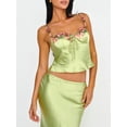 thumbnail image 4 of Yunliwuli Women's Summer Cami Tops Floral Applique Tank Tops Sleeveless Spaghetti Strap Camisoles, 4 of 9