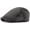 Black, variant on Denim Vintage Cap Newsboy Flat Ivy Pre-shaped Hard Brim, Adjustable Dual Side Metal Buckles, Breathable Washed Cotton Cabbie Hat