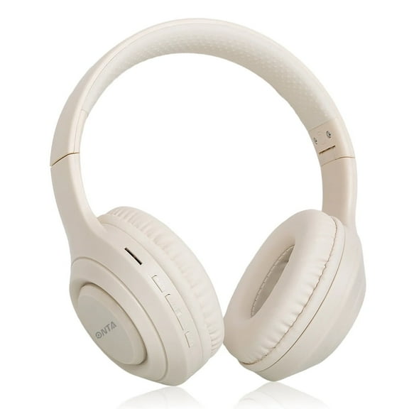 Onta Noise Cancelling Headphones with Microphone Headphones, Beige
