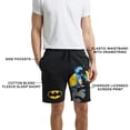 thumbnail image 3 of Batman Logo & Pose Men's Black Sleep Pajama Shorts -XL, 3 of 7