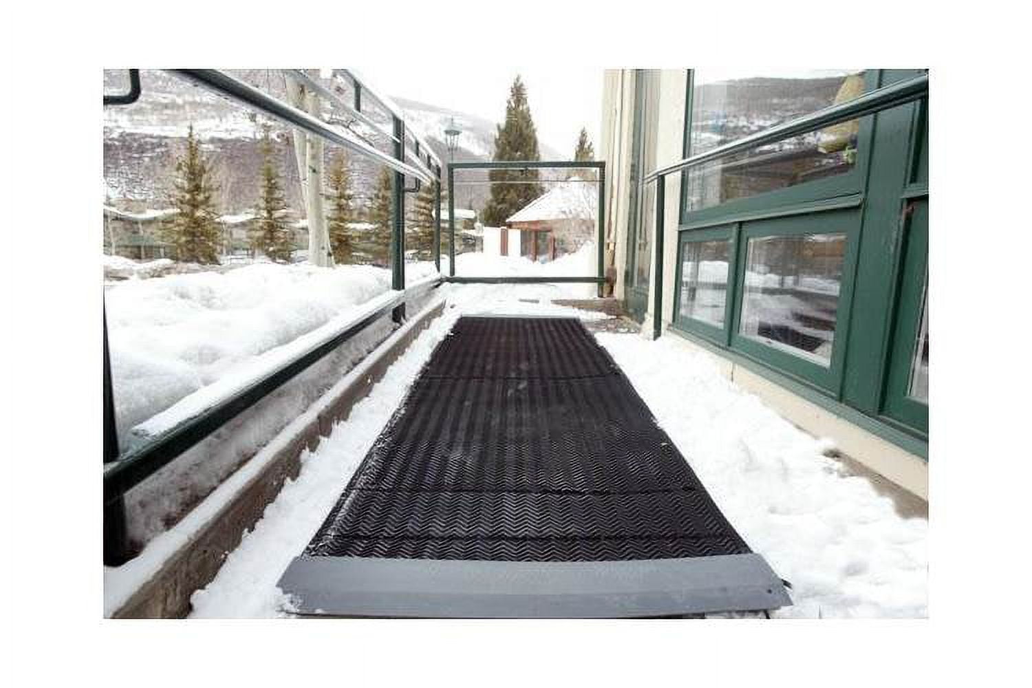 Snow Blower Containment Mat with Lip for Snow, Ice, Slush and Water | Raised de