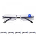 thumbnail image 6 of Rimless Clear Reading Glasses Blue Light Blocking Readers for Men and Women Unisex Eyewear Far Near Dual-Use Lightweight Fashion Eyeglasses, 6 of 8