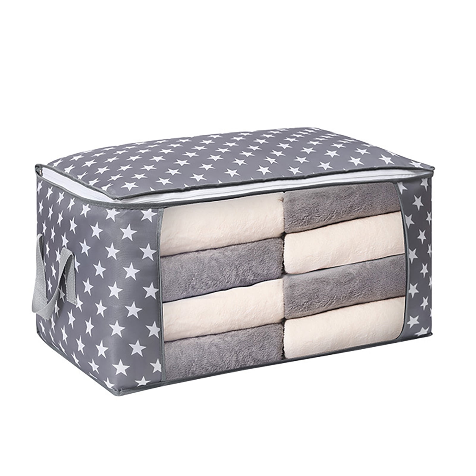 KUNyu Quilt Storage Bag Foldable Spacesaving Oxford Cloth Under Bed Clothes Storage Box Closet