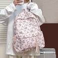 thumbnail image 5 of Floral School Backpack, Lightweight School Bookbag with Drawstring Side Pockets, Portable Laptop Backpack for College Shopping (Style 4), 5 of 9