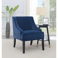 thumbnail image 2 of Wallace & Bay Barker Velvet Accent Chair with Sloped Arms in Navy, 2 of 5