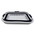 thumbnail image 2 of SAMMART Cesta de lavandería plegable de plástico con 3 asas de 30 l (8 galones) – Contenedor/organizador de almacenamiento plegable – Tina de lavado portátil – Cesta/cesta para ahorrar espacio (gris/g, 2 of 5