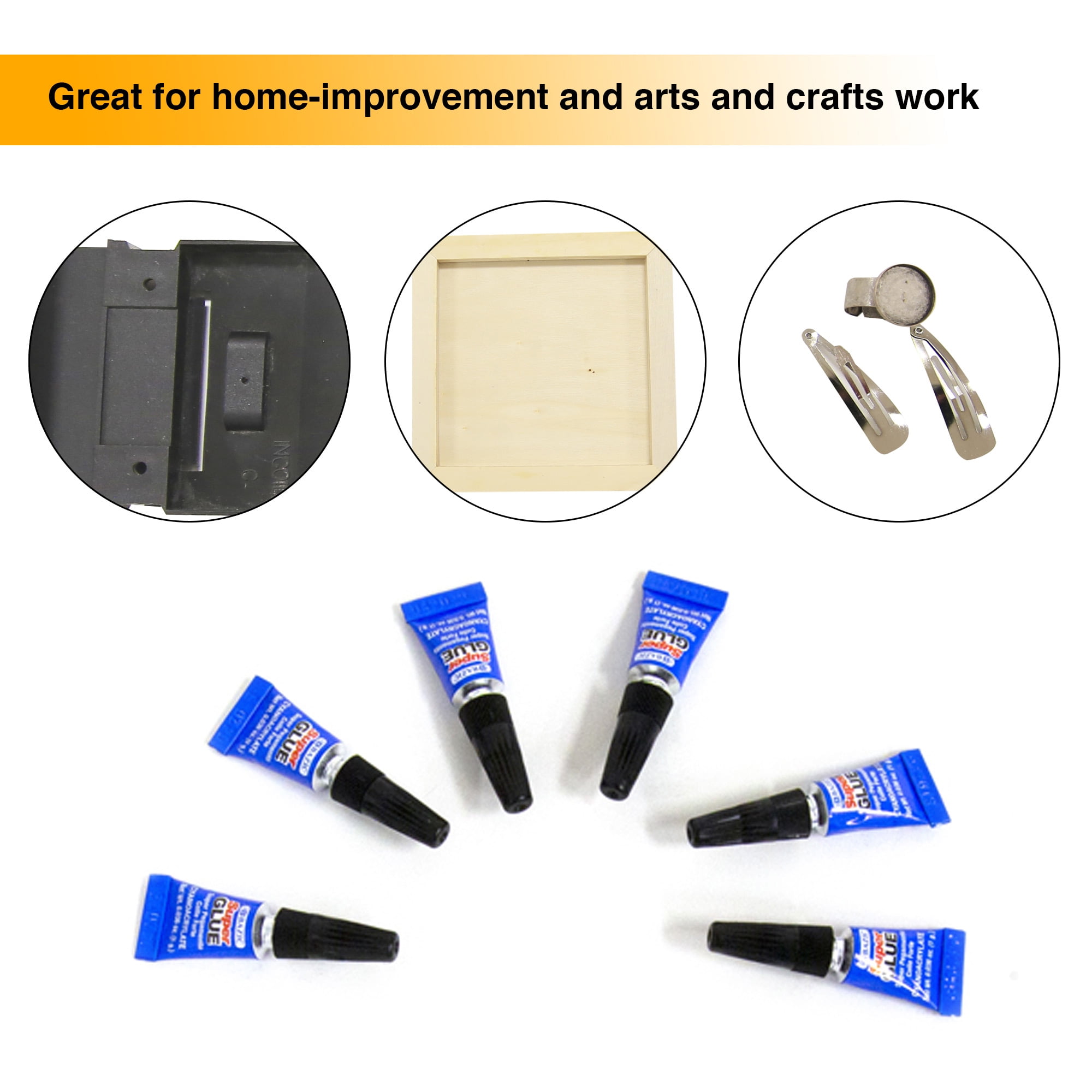 BAZIC Single Use Super Glue 1g/0.036 Oz, Clear Adhesive (6/Pack), 24-Packs