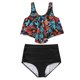 thumbnail image 1 of Elegante traje de baño con volantes estampado sin espalda cómodo para mujer Bikini Split traje de baño OAVQHLG3B Store  lin121212, 1 of 3