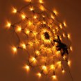 thumbnail image 4 of Decoración Luz Ambiental Halloween Spider Net Light Remote Black Spider Net Lamp Party Decor (USB cálido), 4 of 8