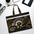 thumbnail image 6 of Cauagu Casino Cards Pattern Canvas Tote File Bag, Zipper Tote Bag Business Briefcase Document Bag with Handle A4 File Organizer Laptop Bag for Travel and Work, 6 of 8