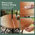 thumbnail image 5 of Round Outdoor Tablecloth with Umbrella Hole and Zipper, Burnt Orange Grey Ombre Tablecloth with Elastic Waterproof, Farmhouse Gradient Minimalist Patio Table Covers for 31" - 35" Picnic Pool Tables, 5 of 9
