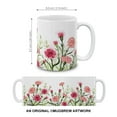 thumbnail image 4 of WIRESTER 11 Oz Ceramic Tea Cup Coffee Mug, Carnations Flowers, 4 of 7