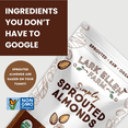 thumbnail image 5 of Lark Ellen Farm Raw Almonds, Sprouted Unsalted, Steam Pasteurized, Certified USDA Organic, Gluten-Free Whole Shelled California Premium Nuts (10 oz, 3 Pack), 5 of 7