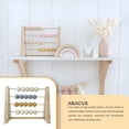 thumbnail image 1 of Wood Abacus Toy Beads Counting Playthings Simple Design Early Education Math Learning Toys Educational Prop Home Decoration Gray yellow, 1 of 6