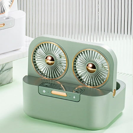

Air Conditioning Cooling Fan Humidifier Misting Better Cooling 4000mAh Battery Green