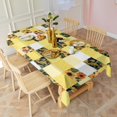 thumbnail image 3 of Yellow White Checker Sunflower Pattern Rectangle Tablecloth 60"x102",Waterproof Polyester Rectangle Table Cloth, Wipeable Spillproof Polyester Tablecloth for Dining, Camping, Indoor and Outdoor, 3 of 6