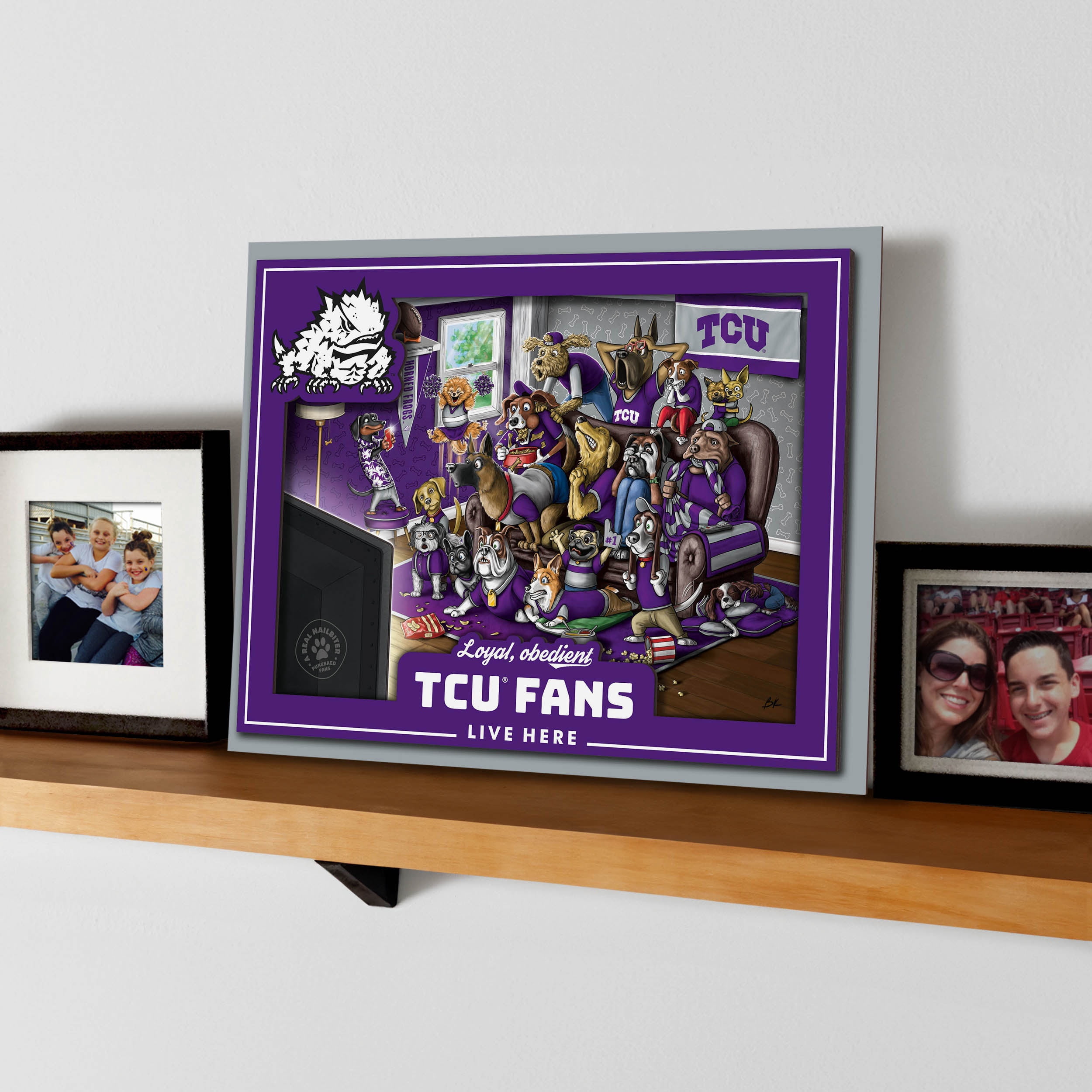YouTheFan NCAA TCU Horned Frogs Purebred Fans Wall Art