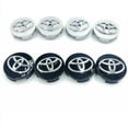 thumbnail image 4 of Tapacubos central de rueda Toyota 4 de 62 mm para insignia de logotipo negra, 4 of 4