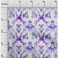 thumbnail image 1 of oneOone Cotton Silk Purplish Blue Fabric Geometric & Mandala Watercolor Quilting Supplies Print Sewing Fabric By The Yard 42 Inch Wide, 1 of 4